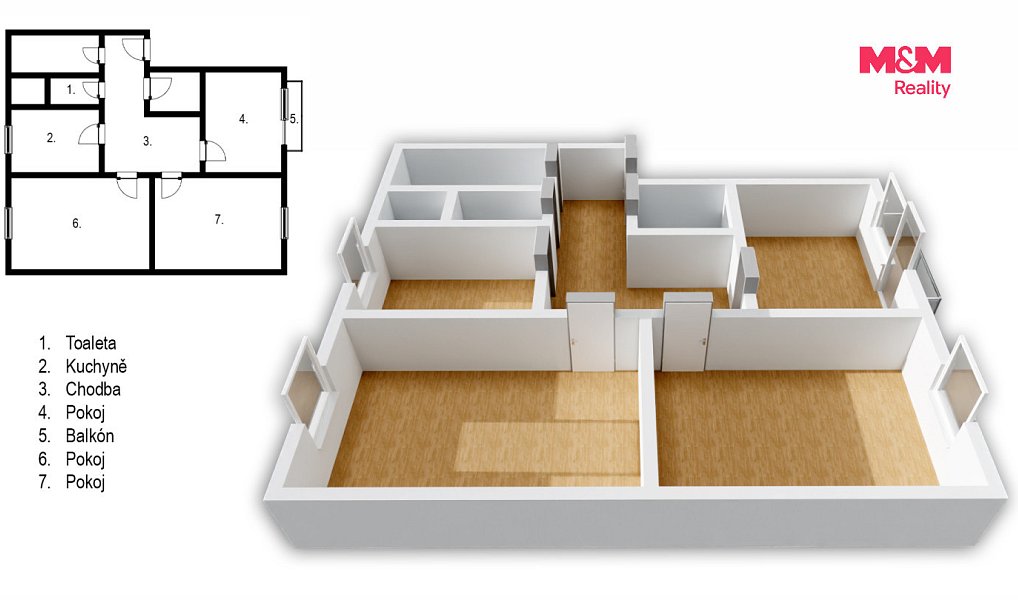 Prodej bytu 3+1 79 m², Kostelec nad Orlicí – náhled fotky 4