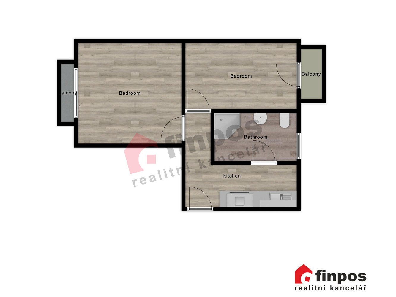 Pronájem bytu 2+1 48 m² – fotografie 4