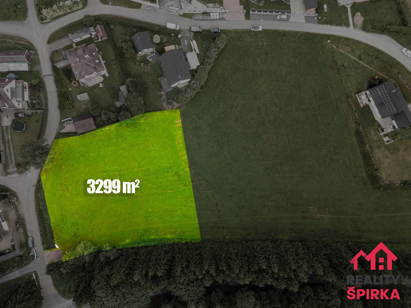 Prodej stavebního pozemku 3 299 m² – fotografie 3