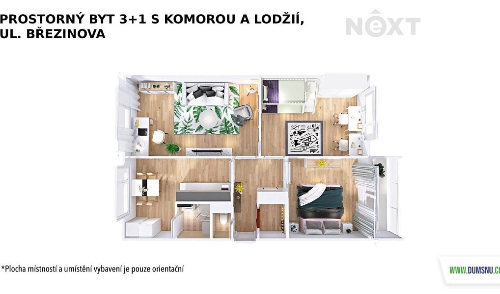 Pronájem bytu 3+1 73 m², Šumperk – náhled fotky 3