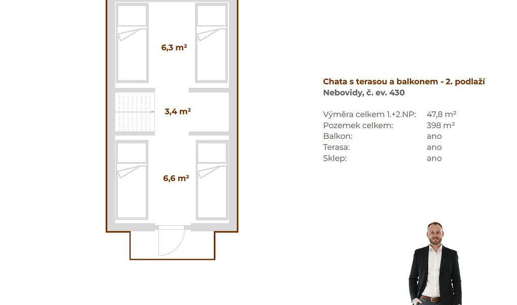 Prodej chaty/chalupy 48 m² s pozemkem 398 m², Nebovidy – náhled fotky 25