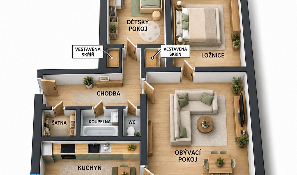 Prodej bytu 3+1 67 m², Lipník nad Bečvou – náhled fotky 10