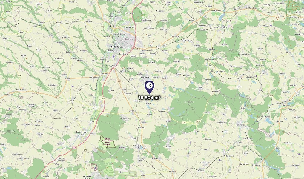 Prodej pole 2 476 m², Kosořice – náhled fotky 3