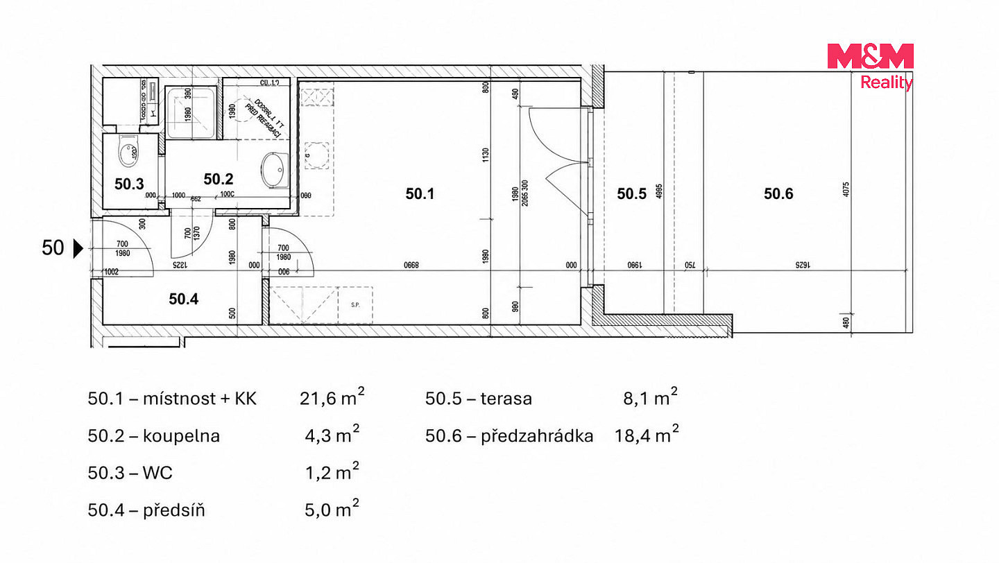 Pronájem bytu 1+kk 32 m² – fotografie 2