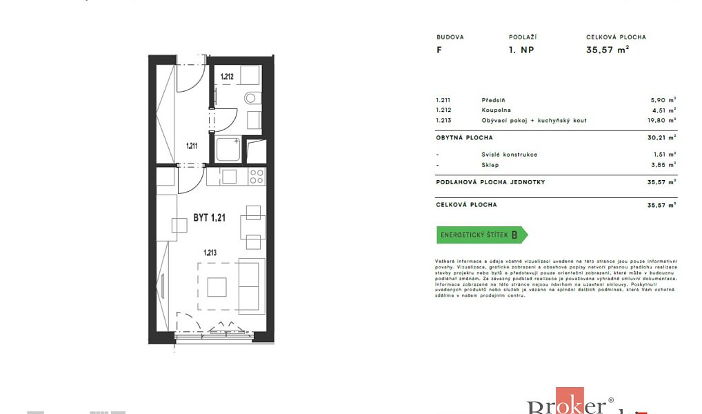 Pronájem bytu 1+kk 30 m², Plzeň – náhled fotky 25