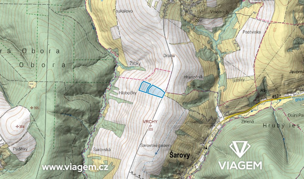 Prodej pole 1 490 m², Šarovy – náhled fotky 3