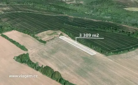 Prodej pole 1 103 m², Traplice, okres Uherské Hradiště