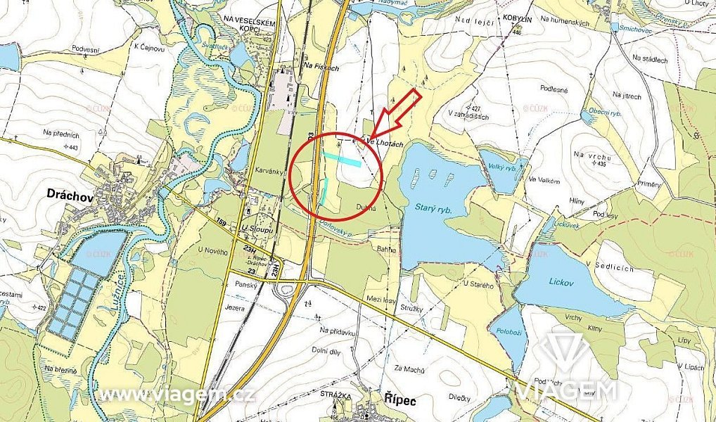 Prodej pole 1 798 m², Soběslav – náhled fotky 3