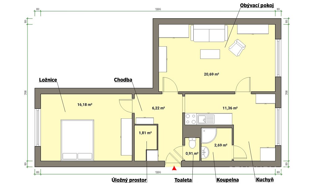 Prodej bytu 2+1 59 m², Aš – náhled fotky 6