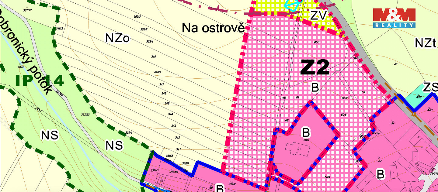 Prodej pozemku k bydlení, 3176 m², Dobronice u Bechyně – pohled 2
