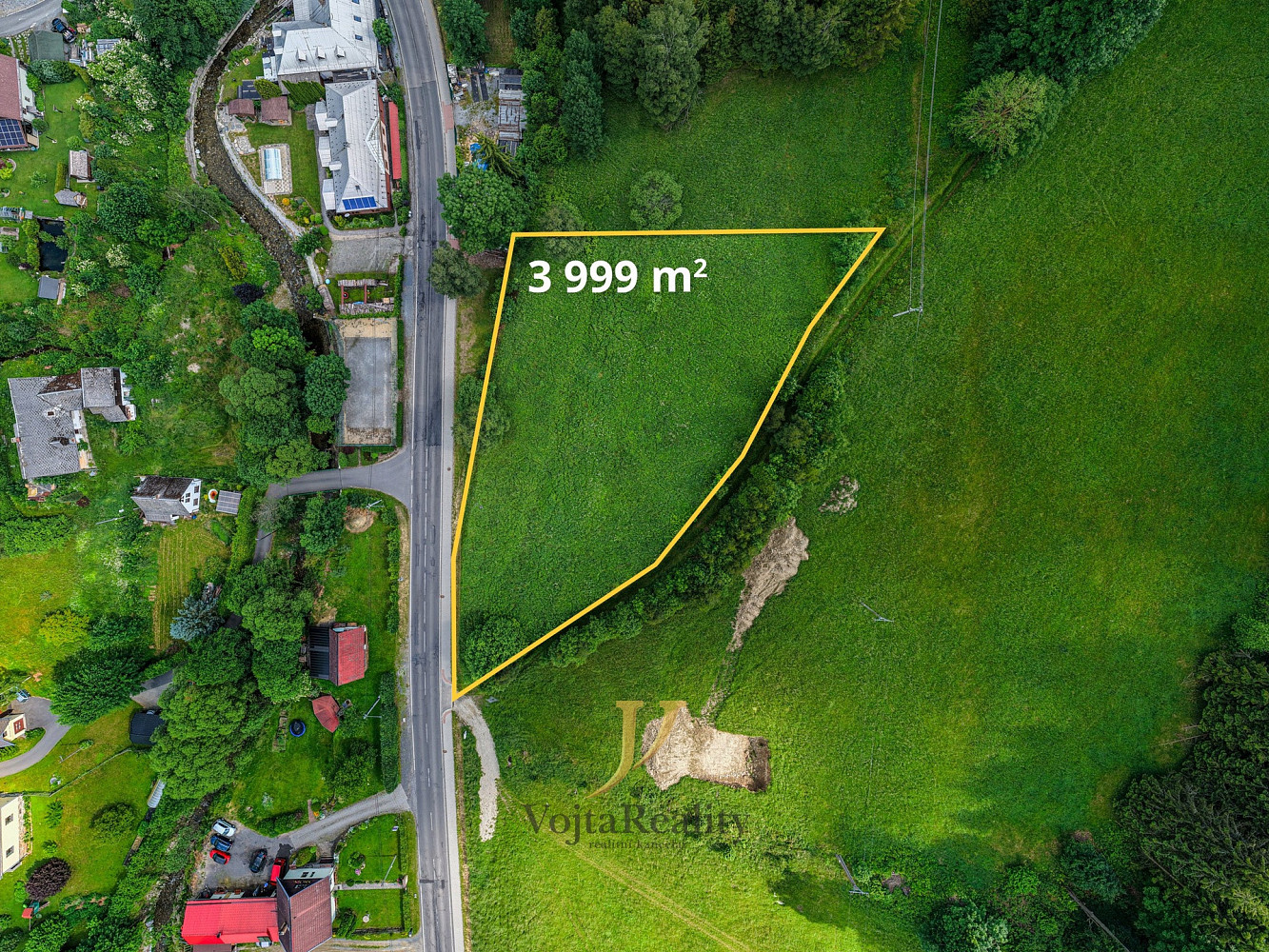Prodej stavebního pozemku 3 999 m² – fotografie 4