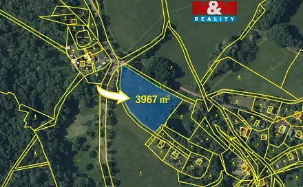 Prodej louky 3 967 m², Třebívlice, okres Litoměřice