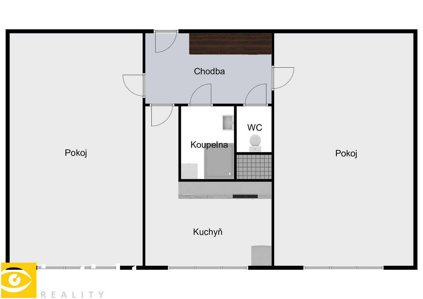 Pronájem bytu 2+1 55 m² — photo 2