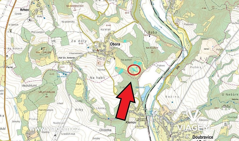 Prodej pole 3 198 m², Obora – náhled fotky 4