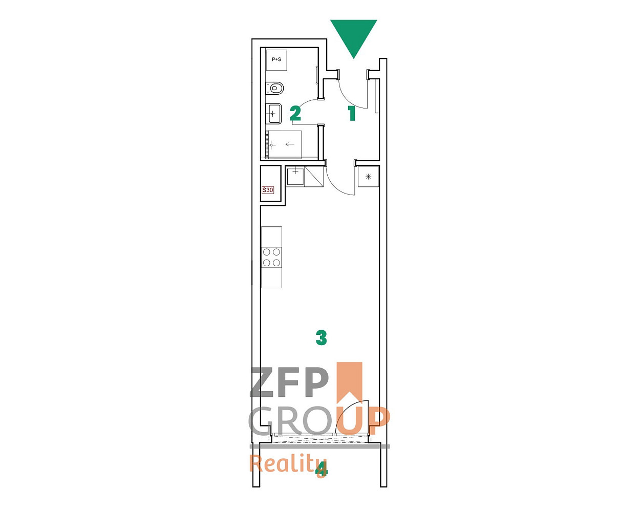 Prodej bytu 1+kk 33 m² – fotografie 5