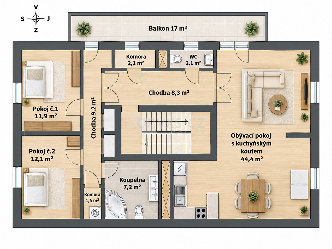 Pronájem bytu 3+kk 98 m² – fotografie 5
