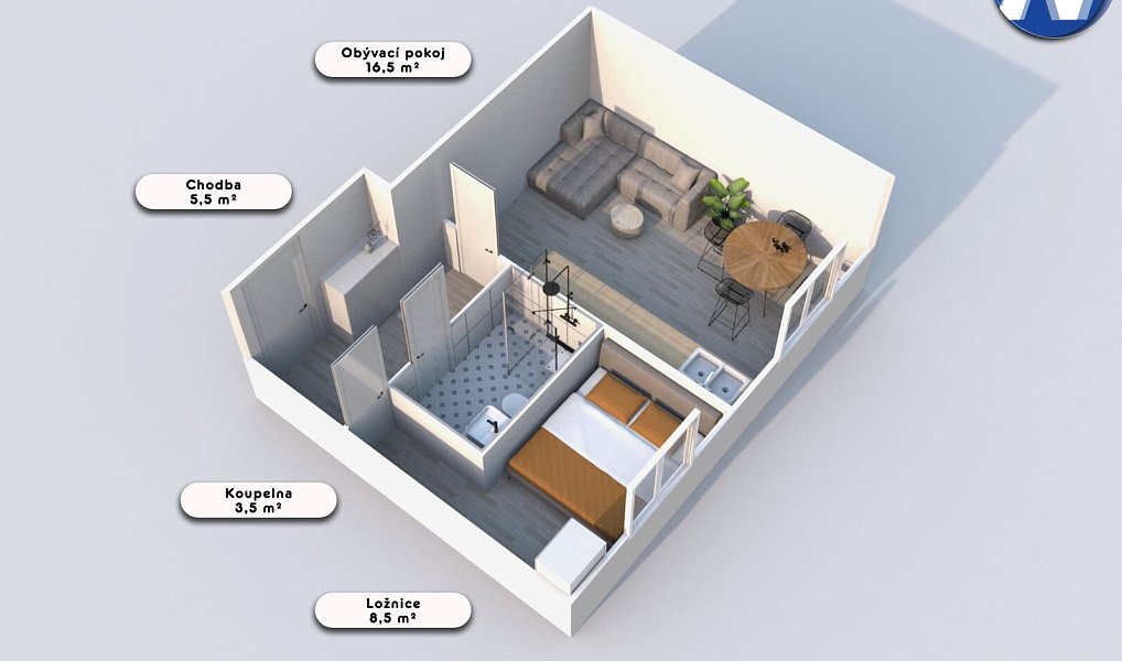 Prodej bytu 2+kk 34 m², Nová Pec – náhled fotky 14