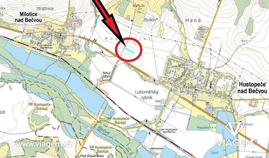 Prodej pole 2 032 m², Hustopeče nad Bečvou – náhled fotky 3