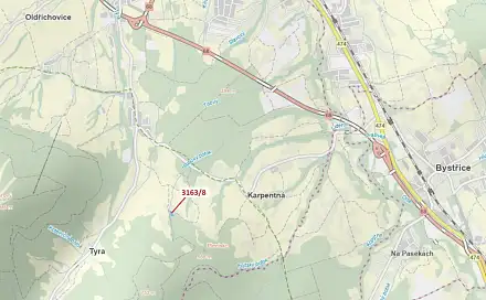 Dražba lesa 1 981 m², Košařiska