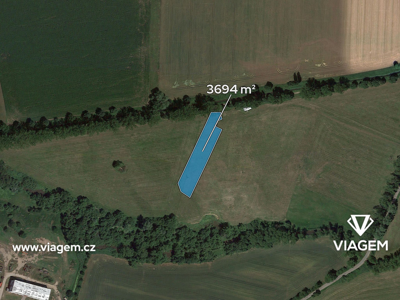Pole 3 694 m², Podíl 13 % o výměře 462 m² – pohled 2