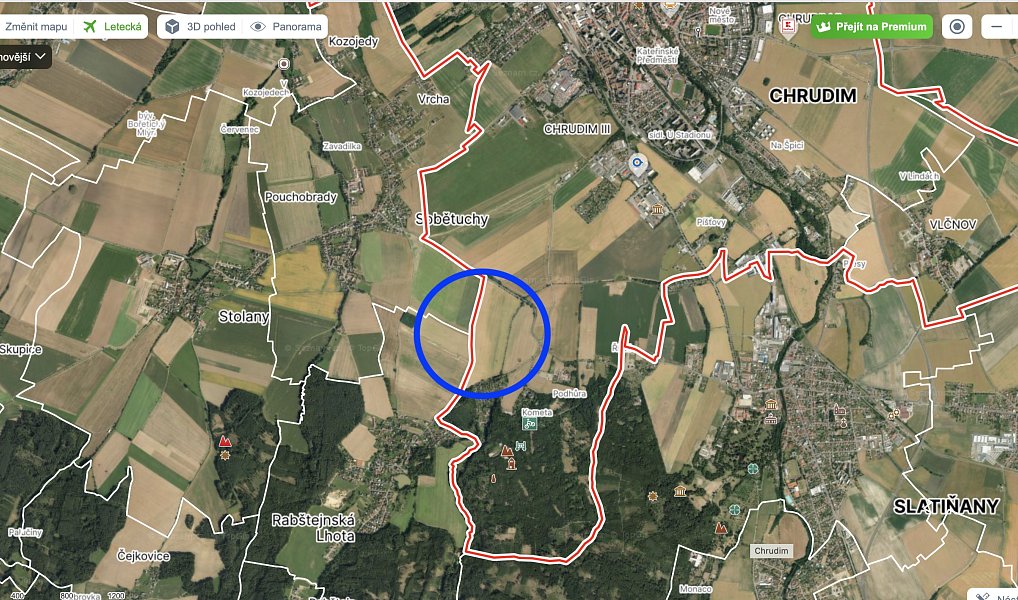 Prodej pole 98 912 m², Chrudim – náhled fotky 2