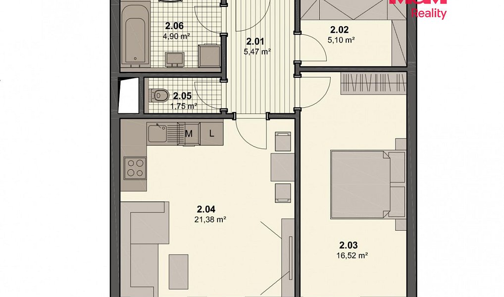 Pronájem bytu 2+kk 58 m², Ostrava – náhled fotky 6