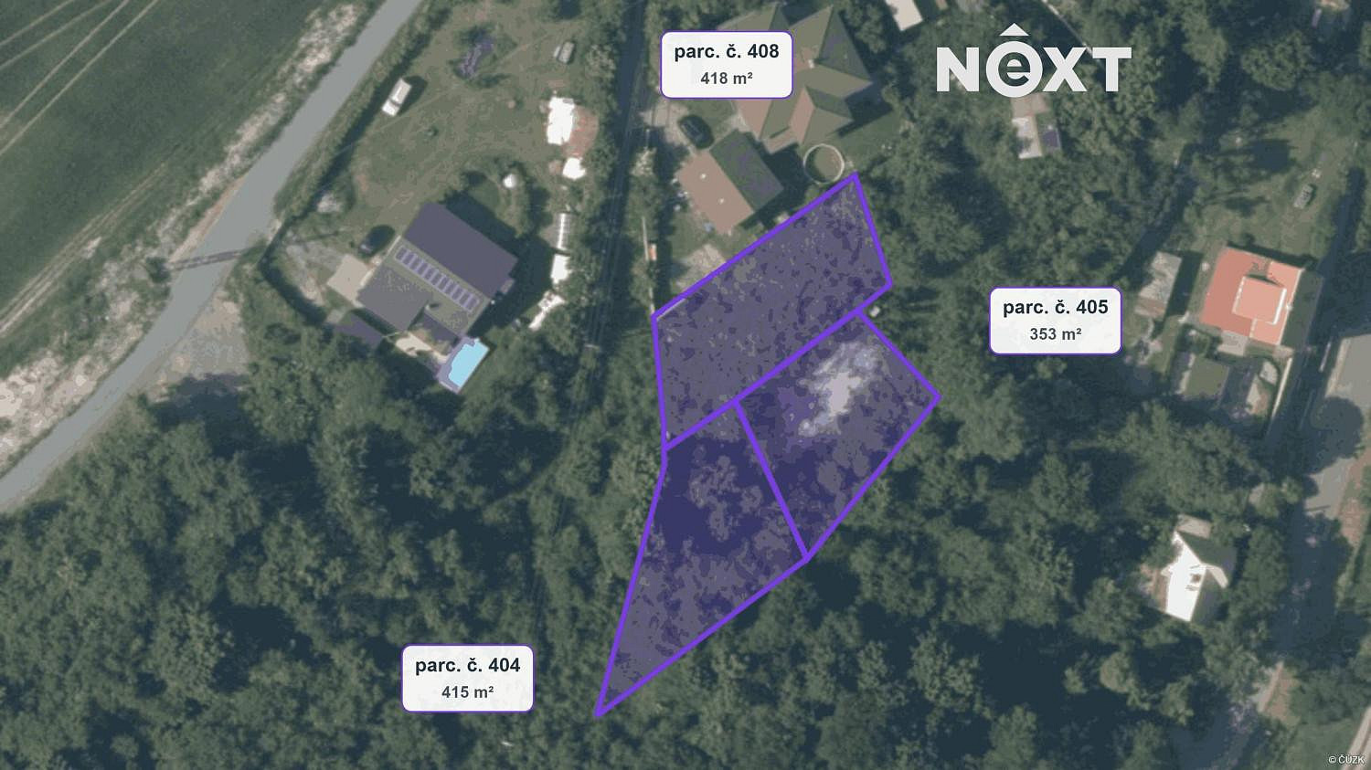 Prodej stavebního pozemku 1 186 m²