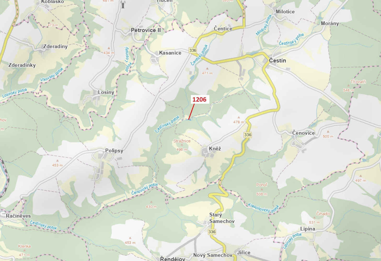 Dražba lesa 795 m²