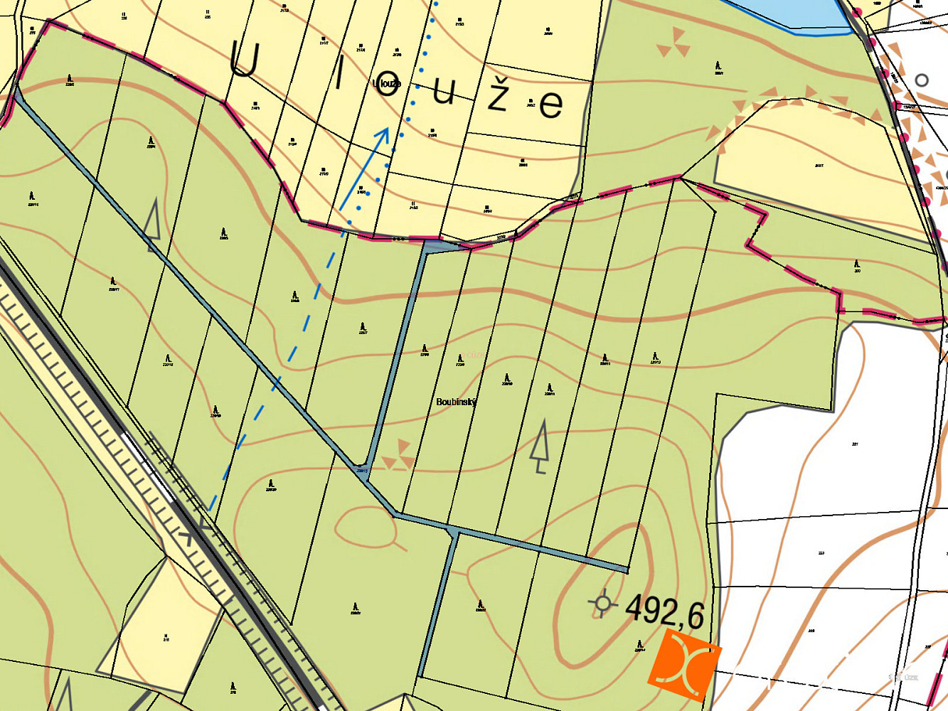 Prodej pozemku 183 m² – pohled 3