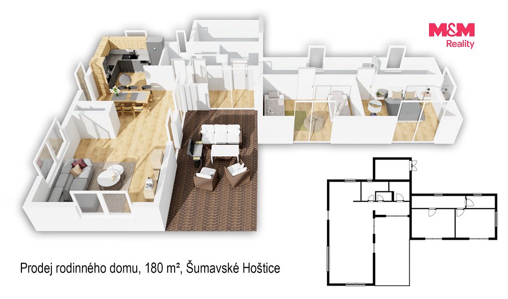 Prodej domu 180 m² s pozemkem 582 m², Šumavské Hoštice – náhled fotky 22