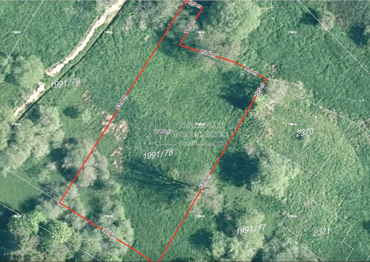 Prodej stavebního pozemku 1 713 m² – fotografie 4