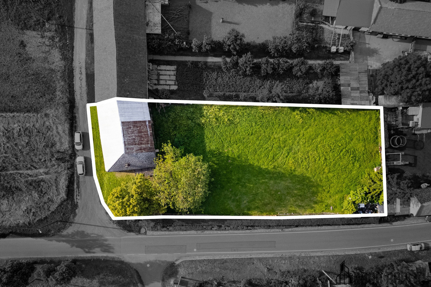 Prodej stavebního pozemku 1 853 m², Biskupice – pohled 2