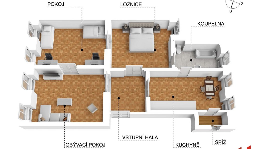 Prodej bytu 3+1 96 m², Praha – náhled fotky 3