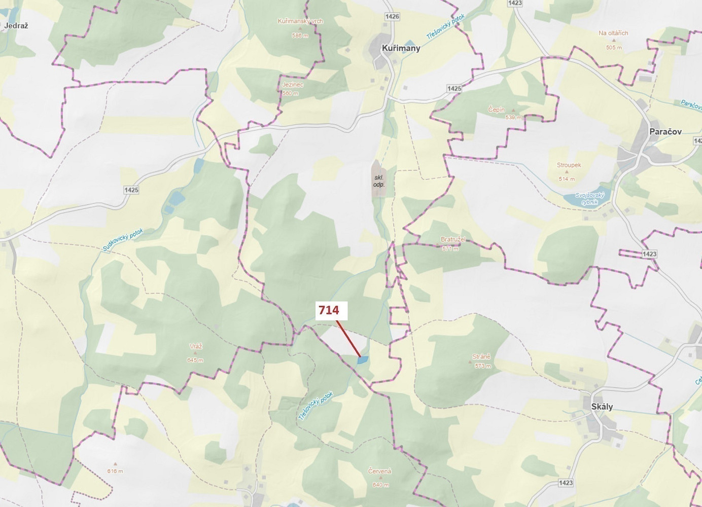 Dražba lesa 2 850 m²