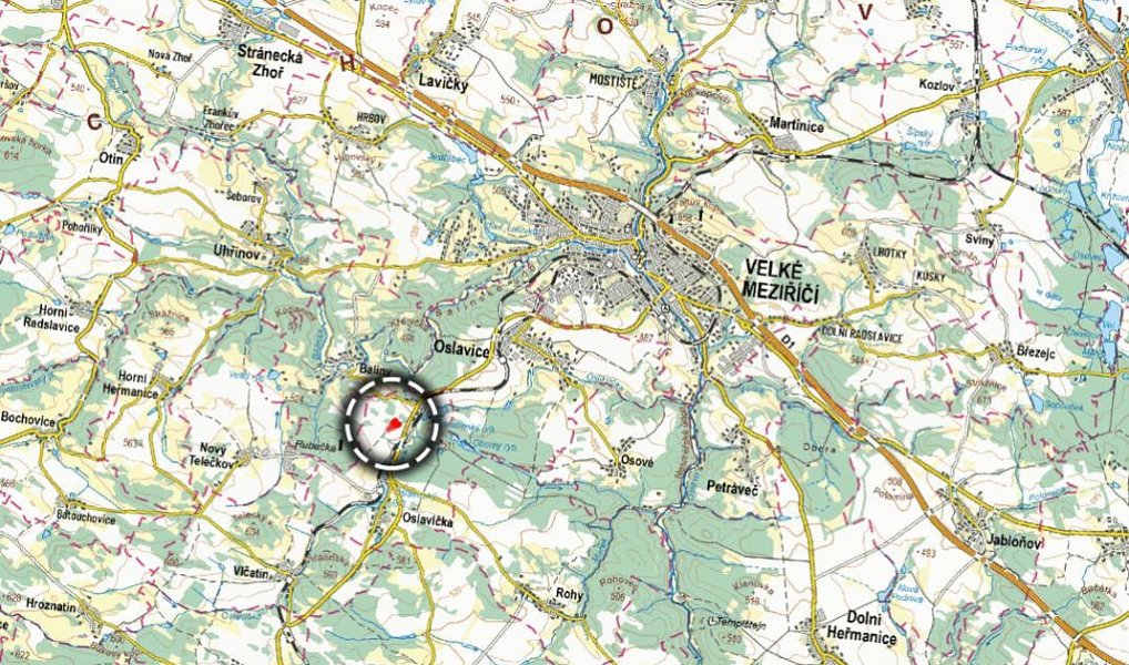 Prodej pole 7 413 m², Oslavička – náhled fotky 3