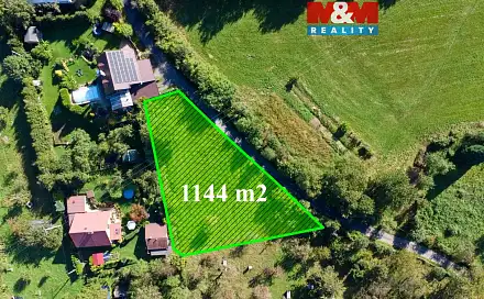 Prodej stavebního pozemku 1 144 m², Zašová - Veselá, okres Vsetín