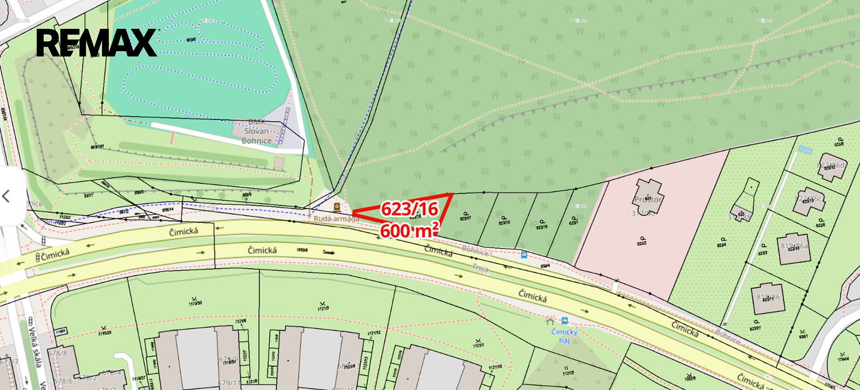 Lesní pozemek v Praze 8 Bohnice 600 m² dlouhodobá investice – pohled 2