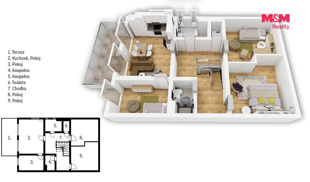 Prodej bytu 5+kk 112 m², Ořech – náhled fotky 2