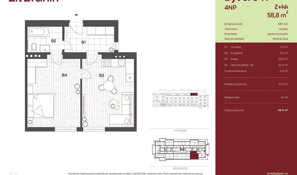 Prodej bytu 2+kk 54 m², Praha – náhled fotky 2