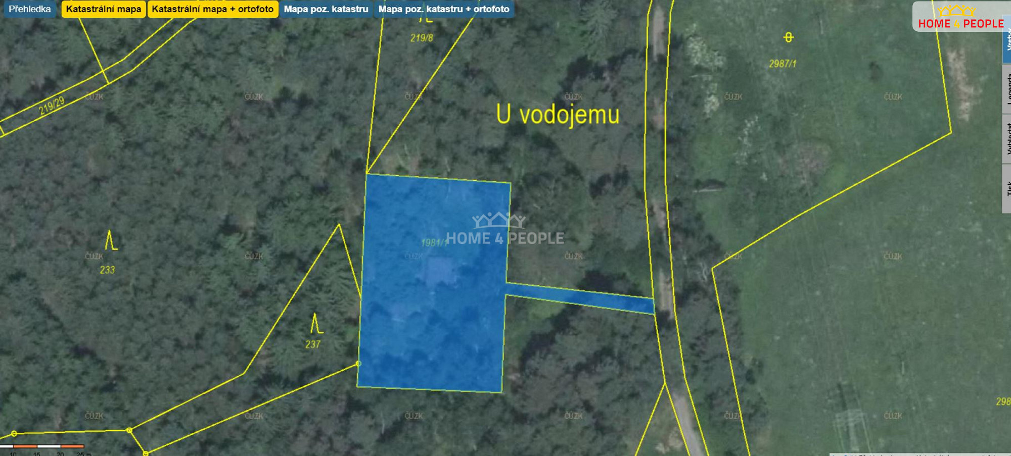 Prodej zahrady 1 463 m²