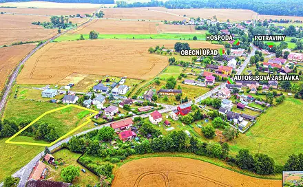 Prodej stavebního pozemku 2 867 m², Obrubce, okres Mladá Boleslav