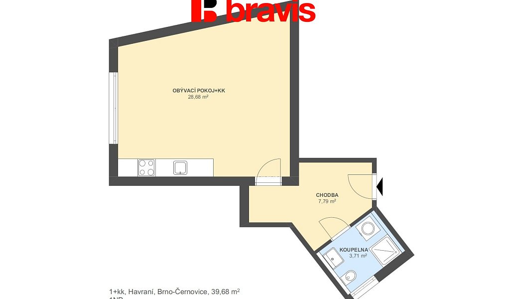 Prodej bytu 1+kk 40 m², Brno – náhled fotky 5