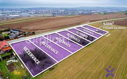 Prodej stavebního pozemku 920 m², Pohořelice, okres Zlín