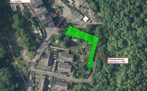 Prodej pozemku 544 m², Světec, okres Teplice