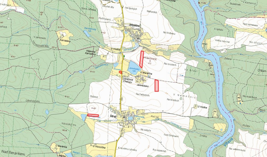 Prodej pole 52 280 m², Albrechtice nad Vltavou – náhled fotky 4