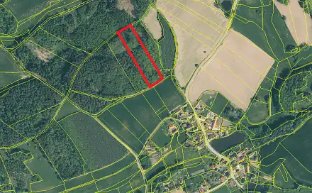 Prodej lesa 9 634 m², Hrazany - Klisinec, okres Písek