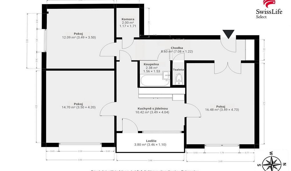 Prodej bytu 3+1 67 m², Krupka – náhled fotky 5