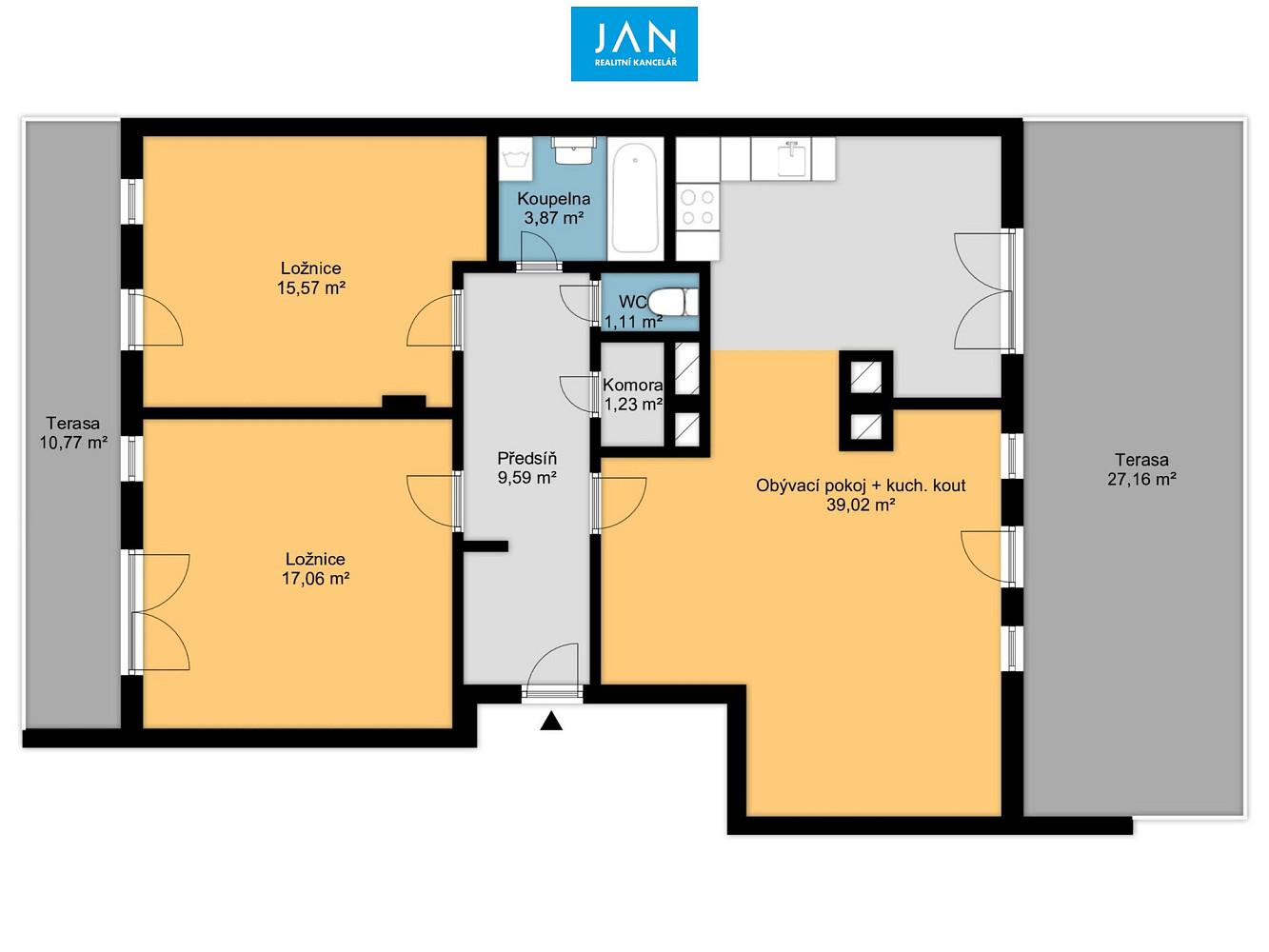 Pronájem bytu 3+kk 87 m² – fotografie 4