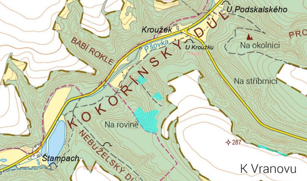 Prodej lesa 27 734 m², Nebužely – náhled fotky 3
