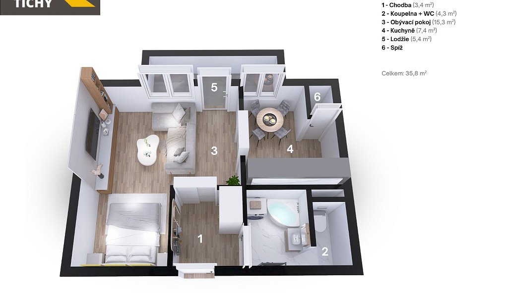 Prodej bytu 1+1 36 m², Náchod – náhled fotky 23